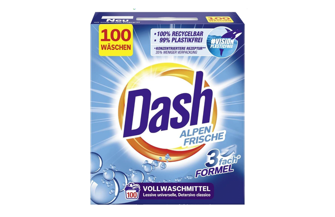 Dash Alpen Frische Waschpulver 6 kg