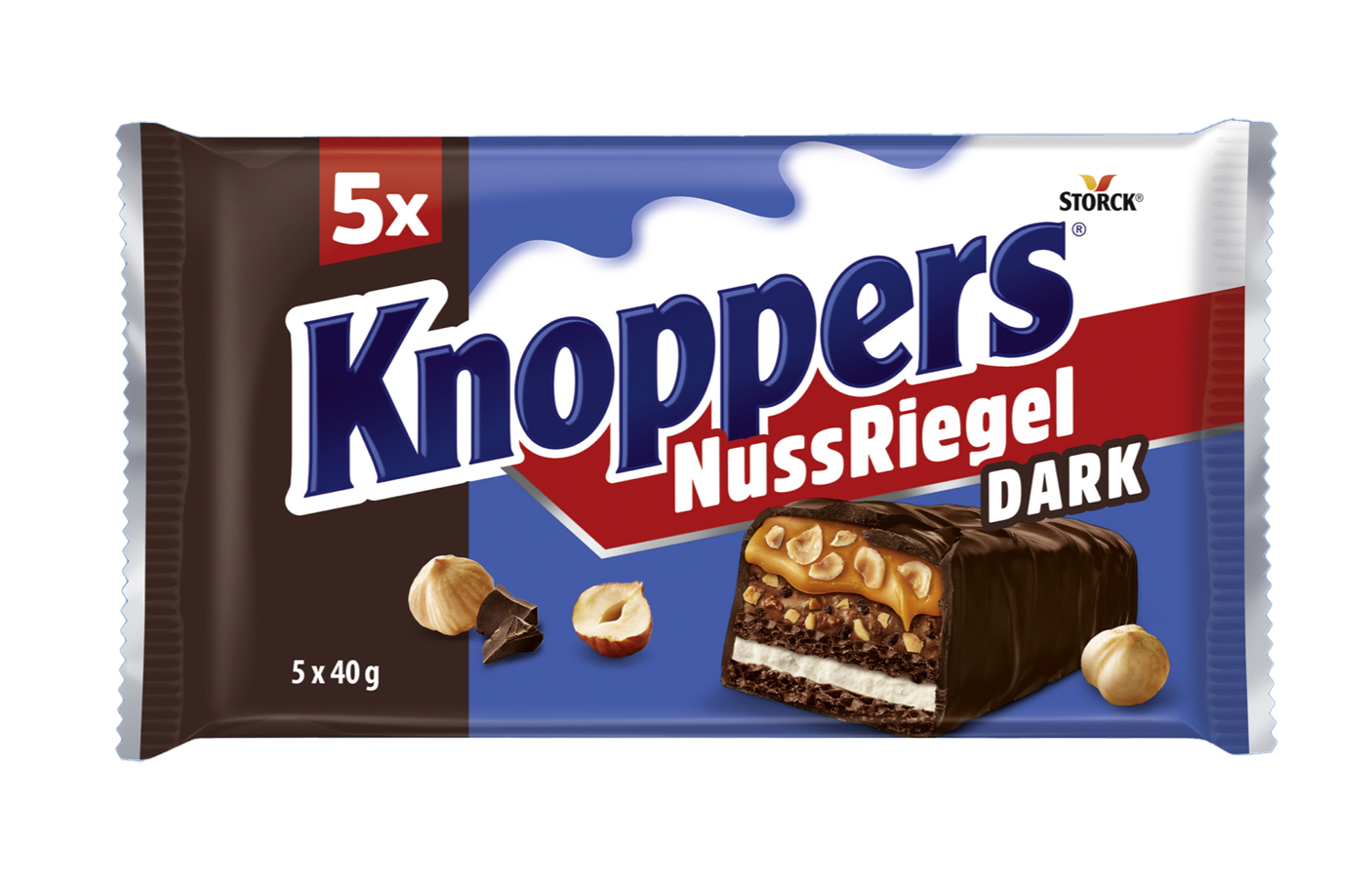 Knoppers Nussriegel Dark 5er (5x40g) - Storck