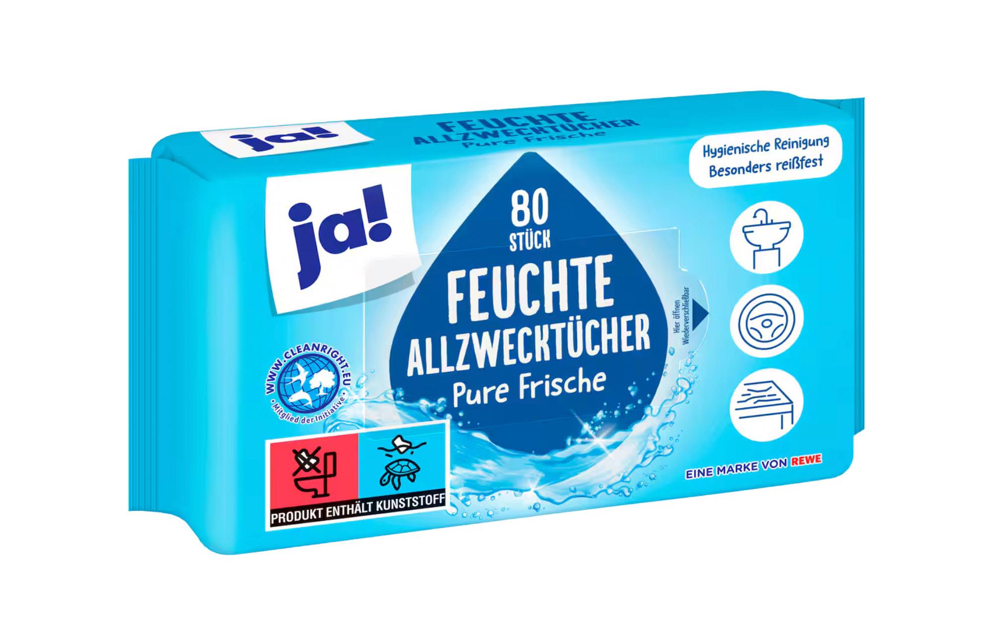 JA! Allzwecktücher Frisch 80 Stk Packung