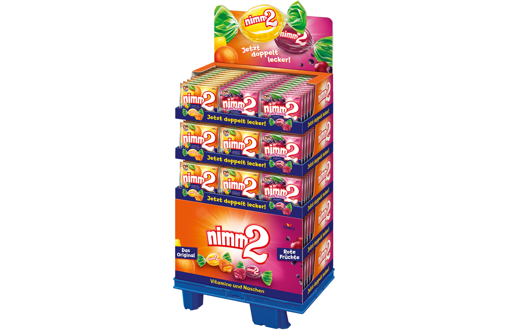 Nimm2 Bonbon, Sort. 2-fach, Display 180tlg - Storck