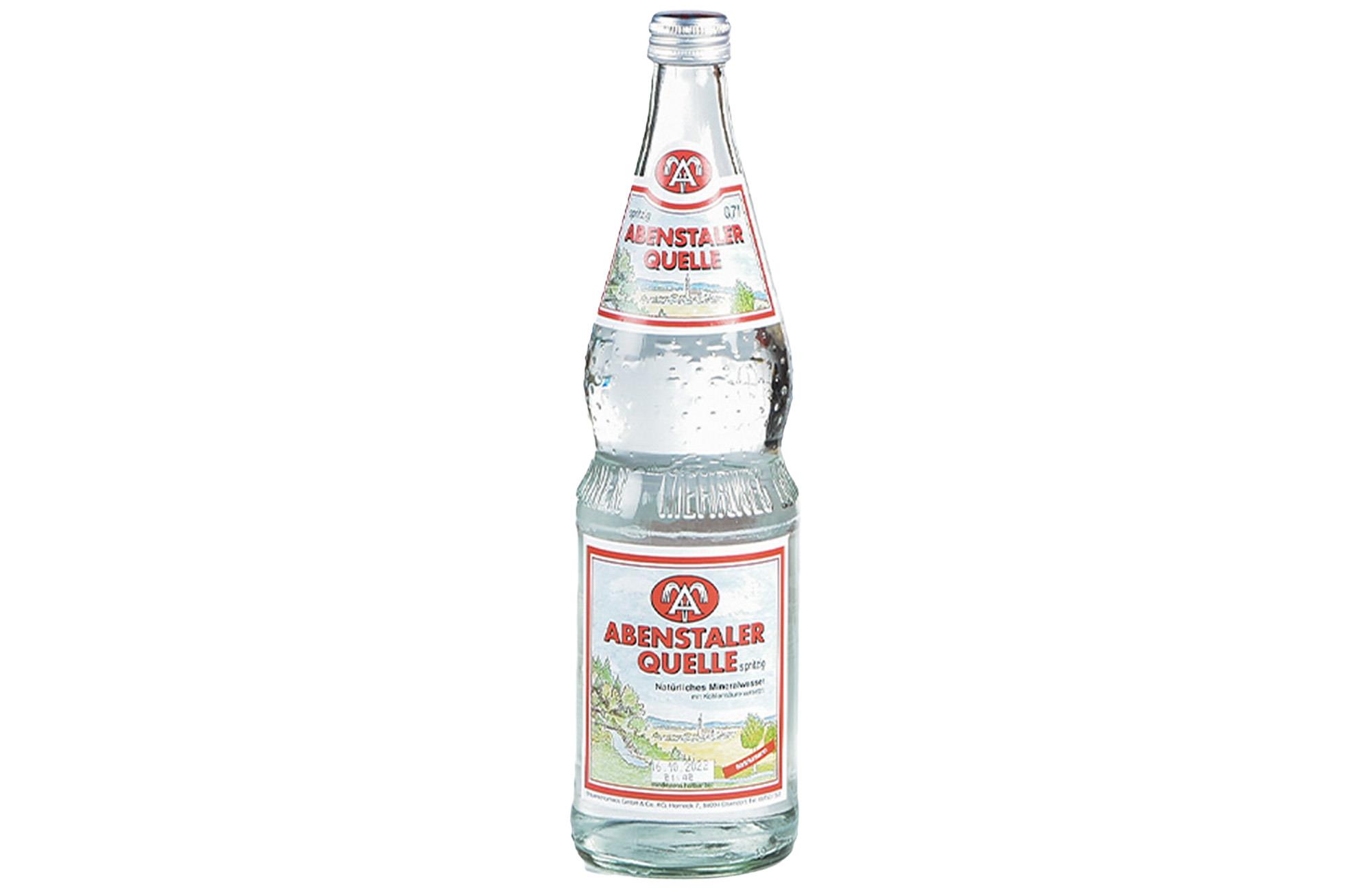 Abenstaler Quelle rot, spritzig 12x0,7 L Glas (Kiste)