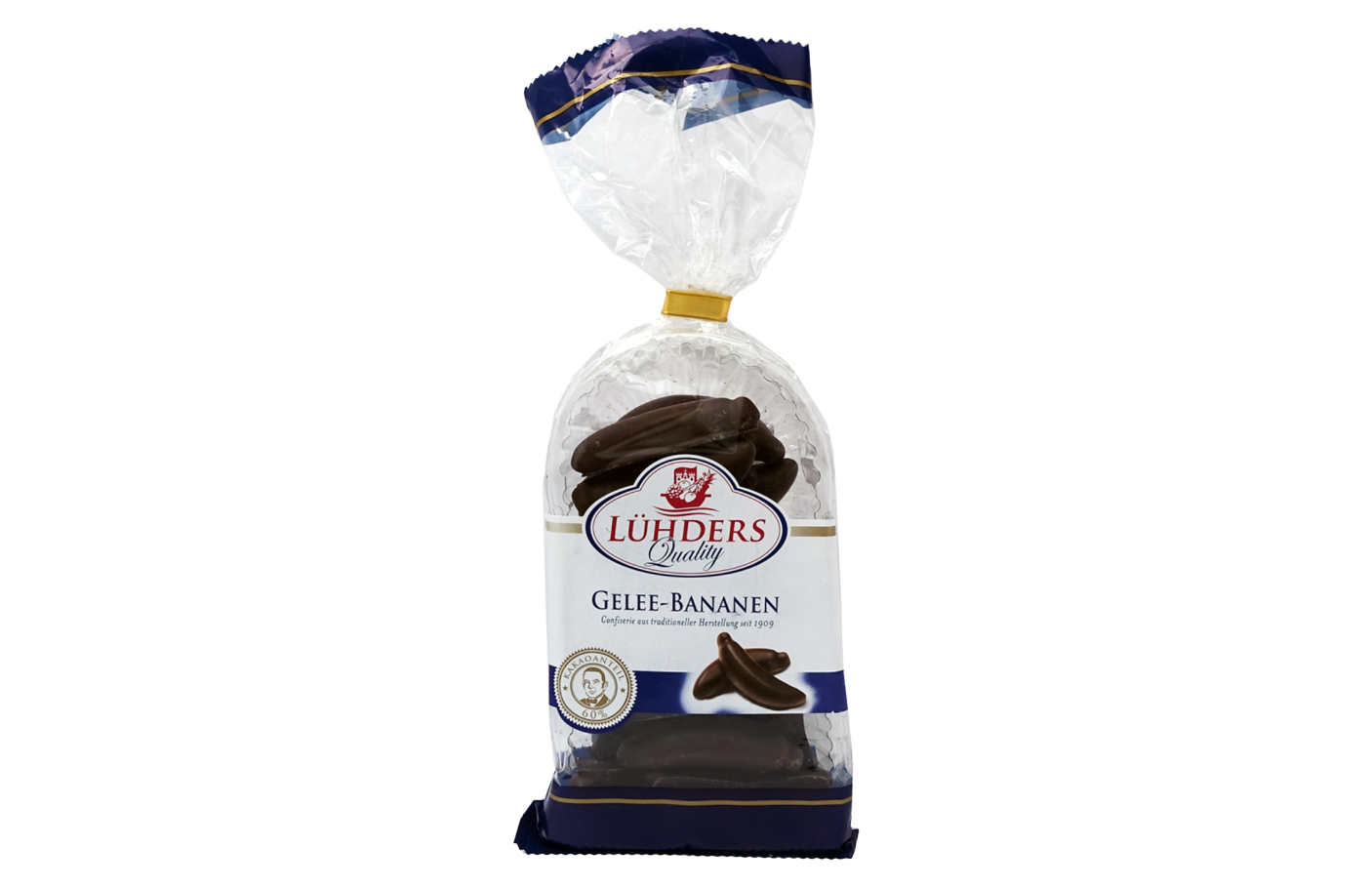 Lühders Gelee-Bananen mit Bitterschokolade 175g