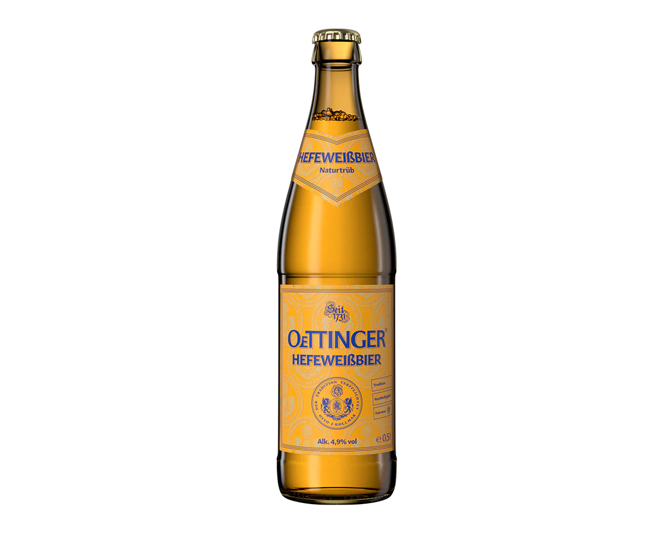 Öttinger Hefeweissbier 20x0,5 L, 4,9 % alc Vol (Kiste)