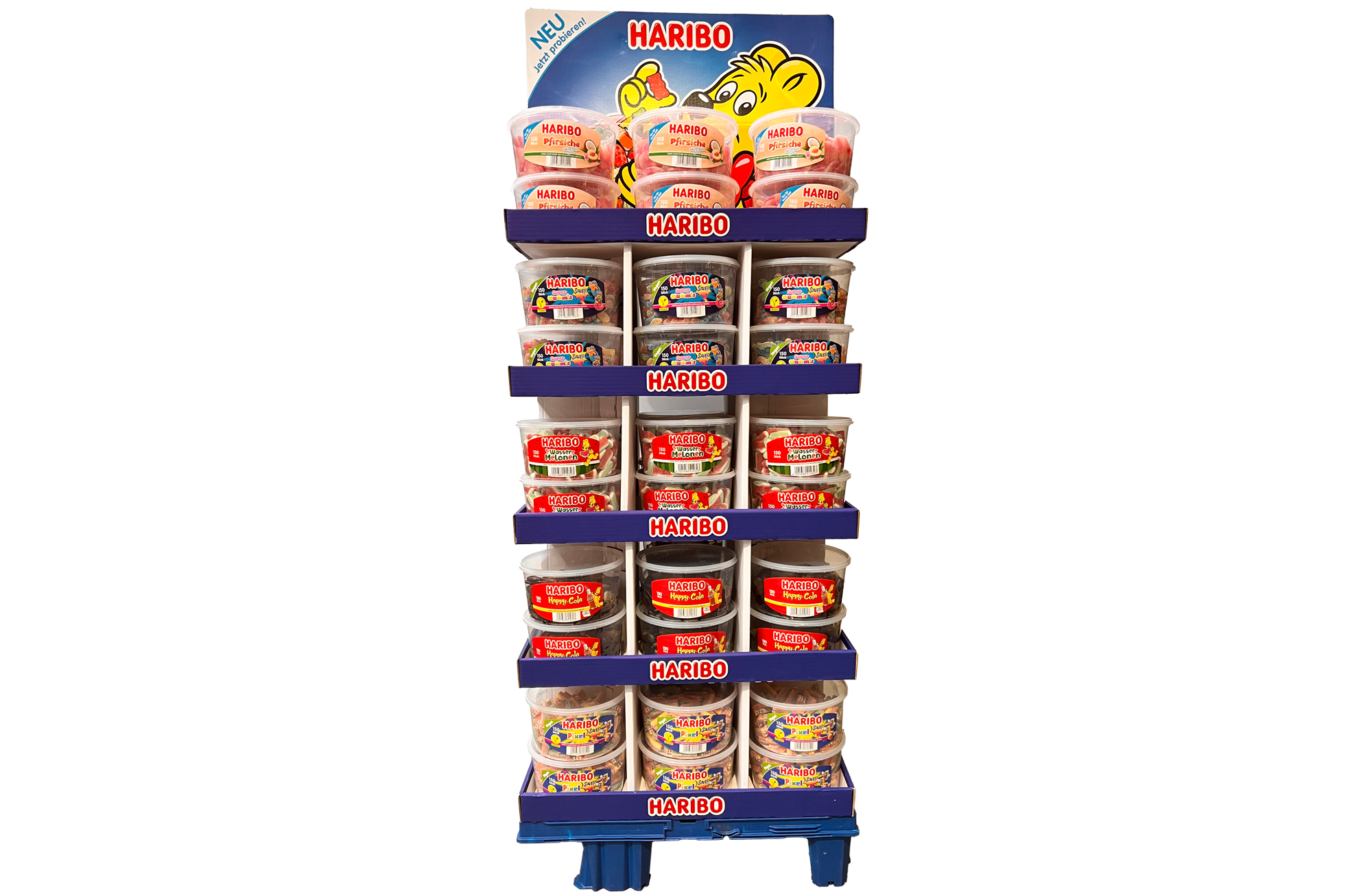 Haribo 5-fach Runddosen Display (60 Dosen)