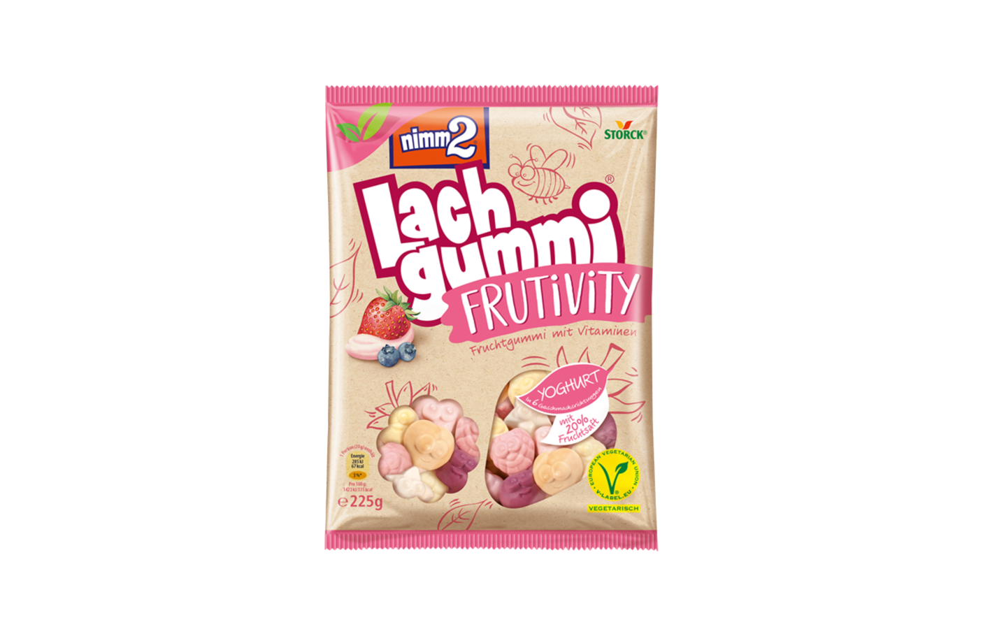 nimm2 Lachgummi Frutivity Yoghurt 225g - Storck