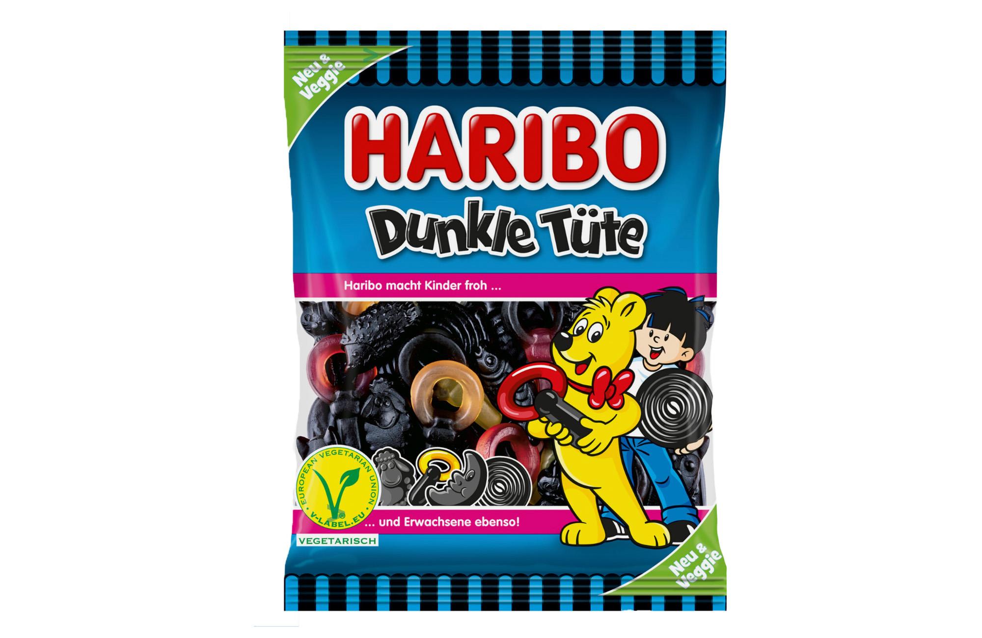 Haribo Dunkle Tüte VEGGIE 175G Beutel