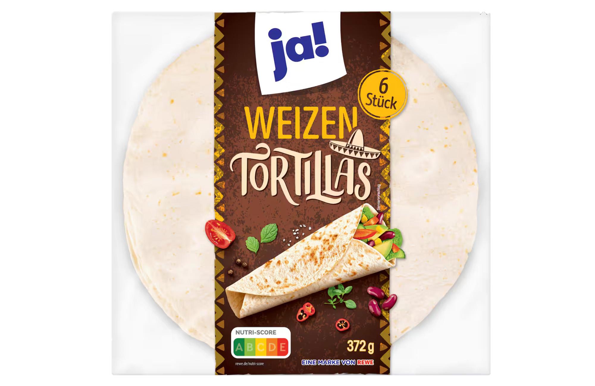 Ja! Tortillas Weizen 6er Packung 372g