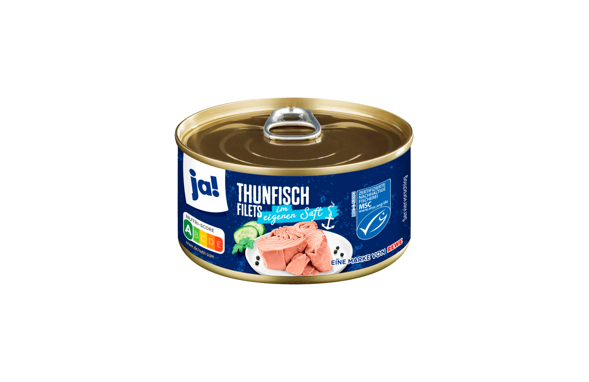 ja! Thunfischfilets in eigenem Saft geschnitten 195g