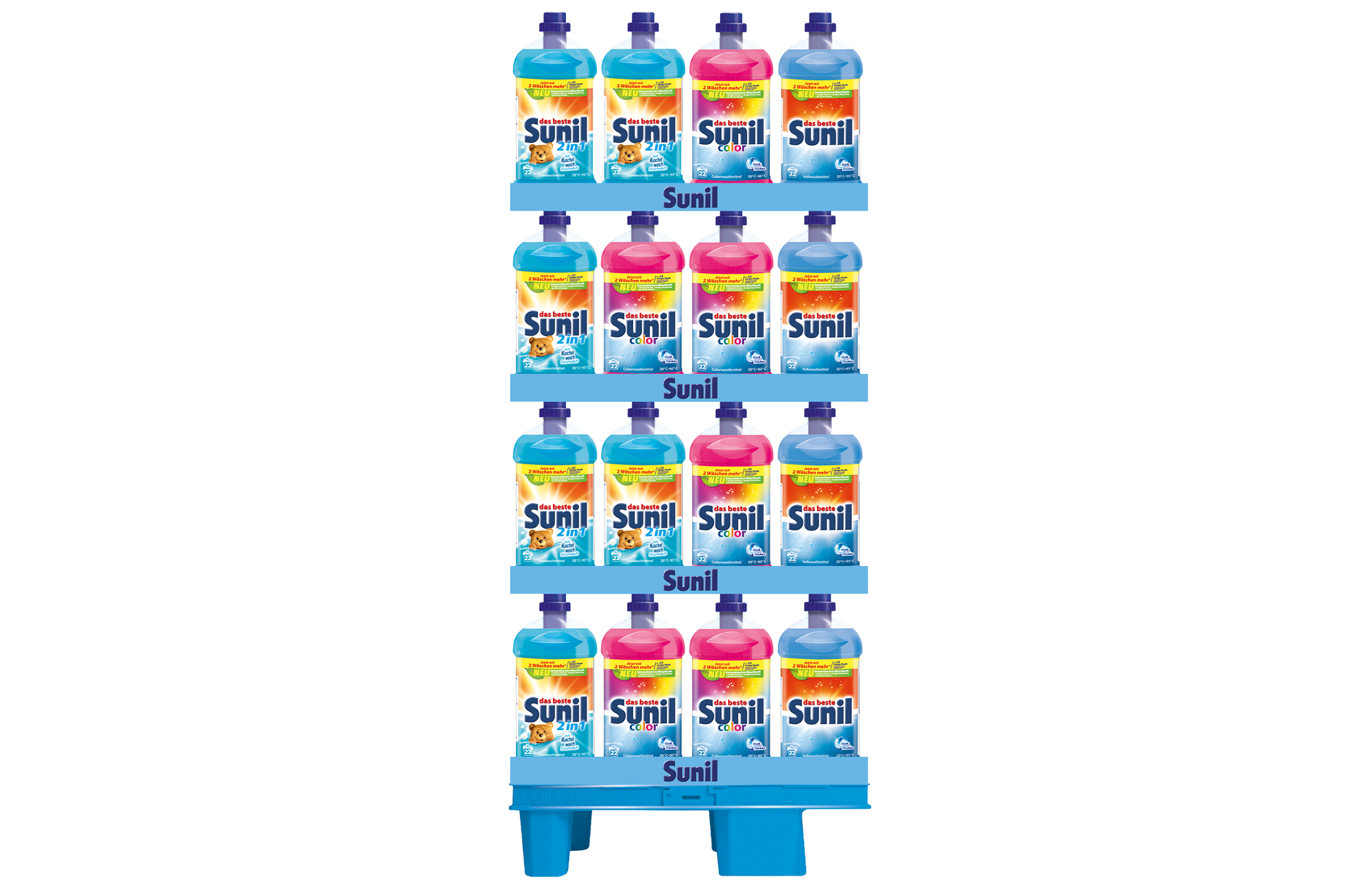 Sunil flüssig 1,1 l/ 22WL, 3fach, 96er Display