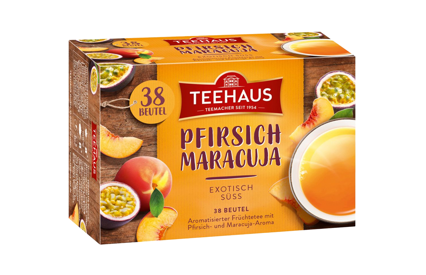 Teehaus Pfirsich-Maracuja 38 Beutel 76g