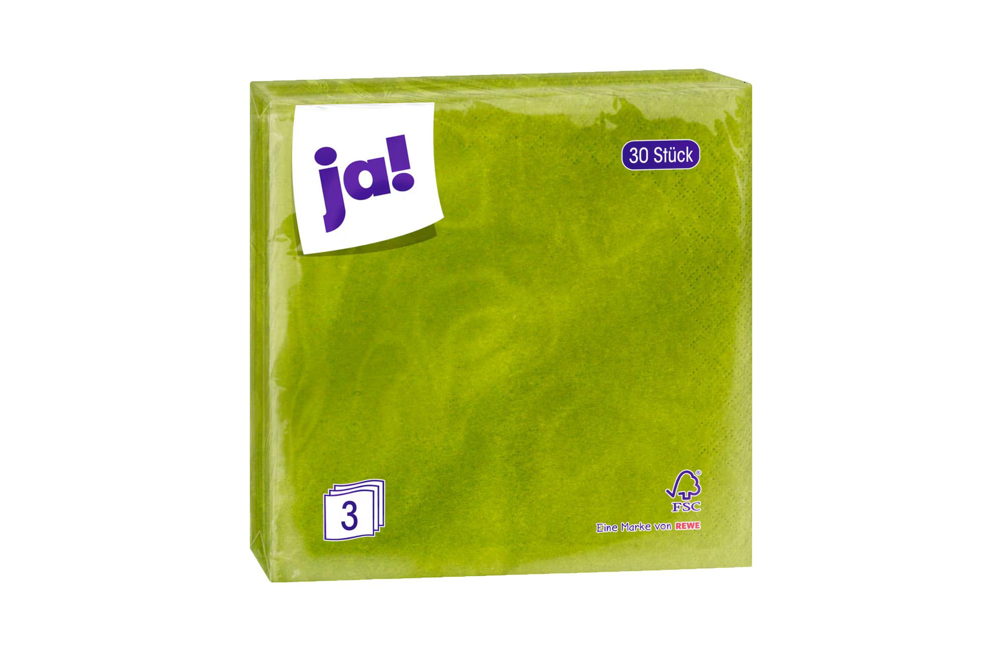 JA! Servietten Grün 30ER 33CM