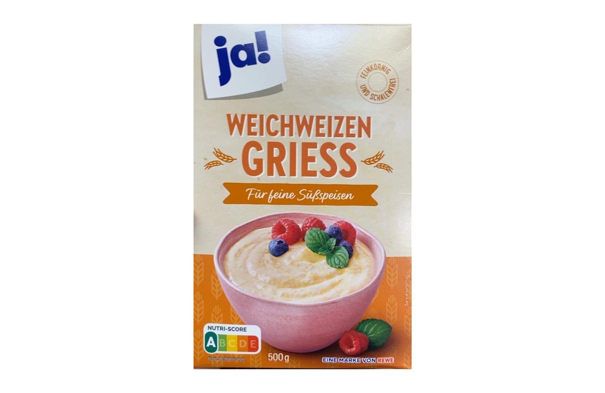 Ja! Weichweizengrieß 500g