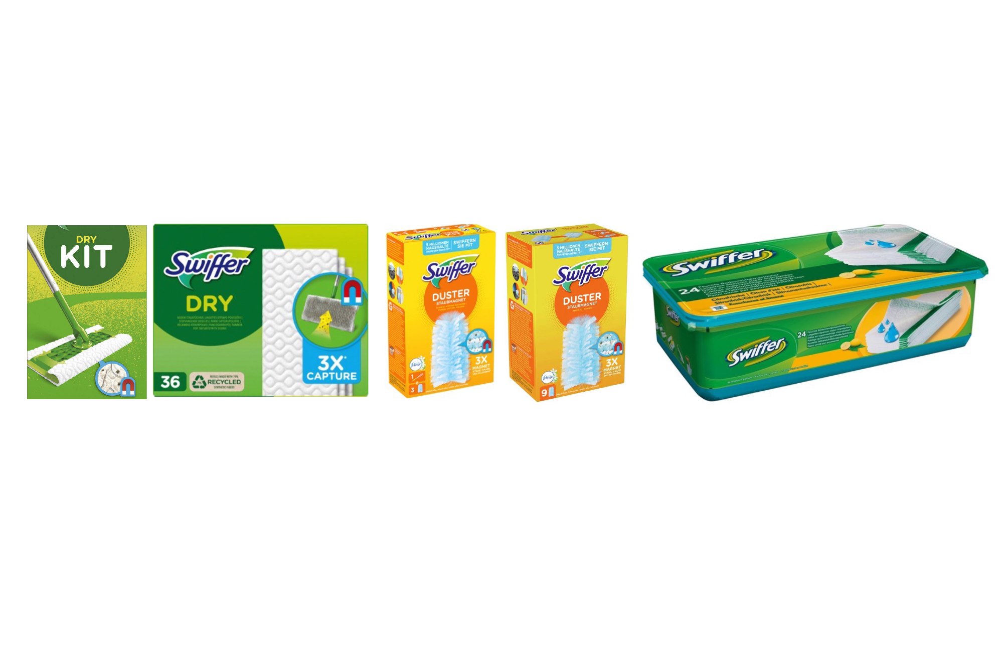Swiffer Staubmagnet und Boden Mixdisplay, 56tlg.