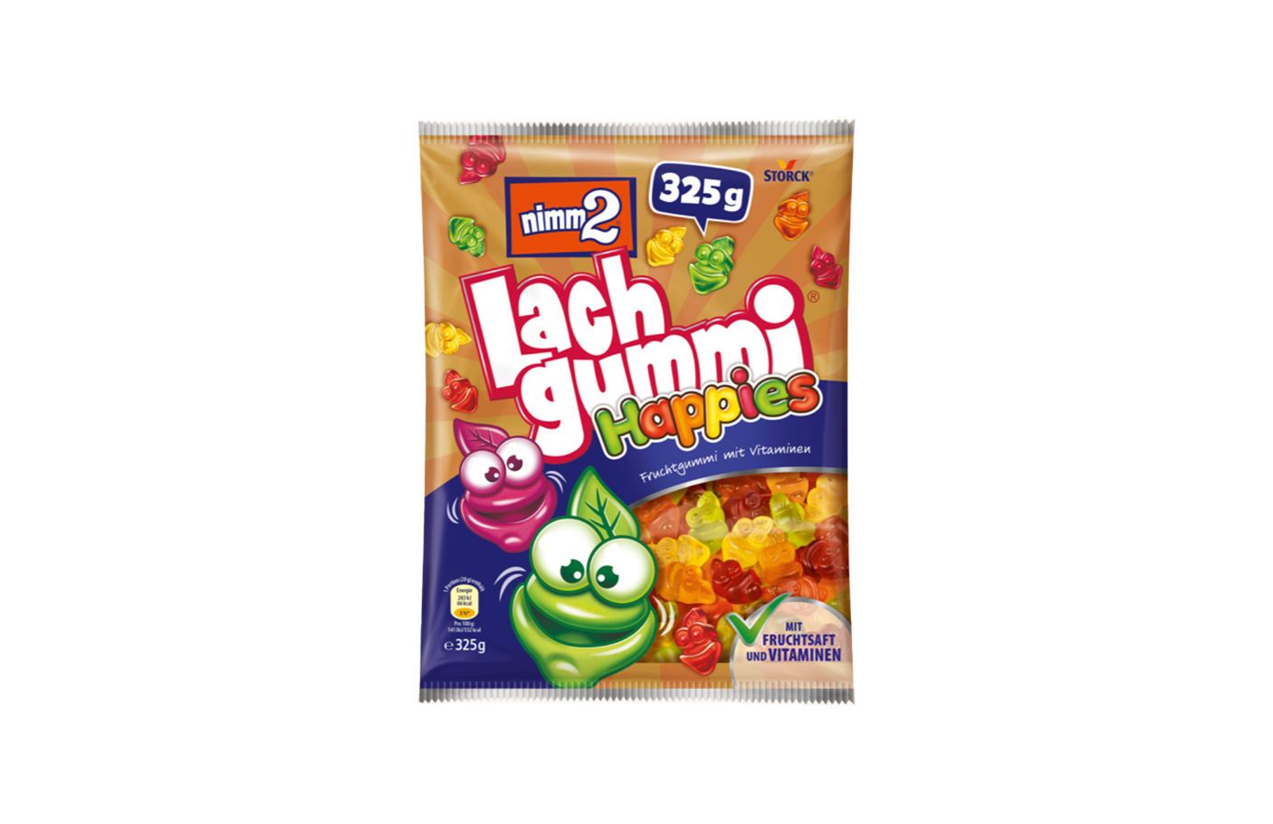 nimm2 Lachgummi Happies 325g - Storck