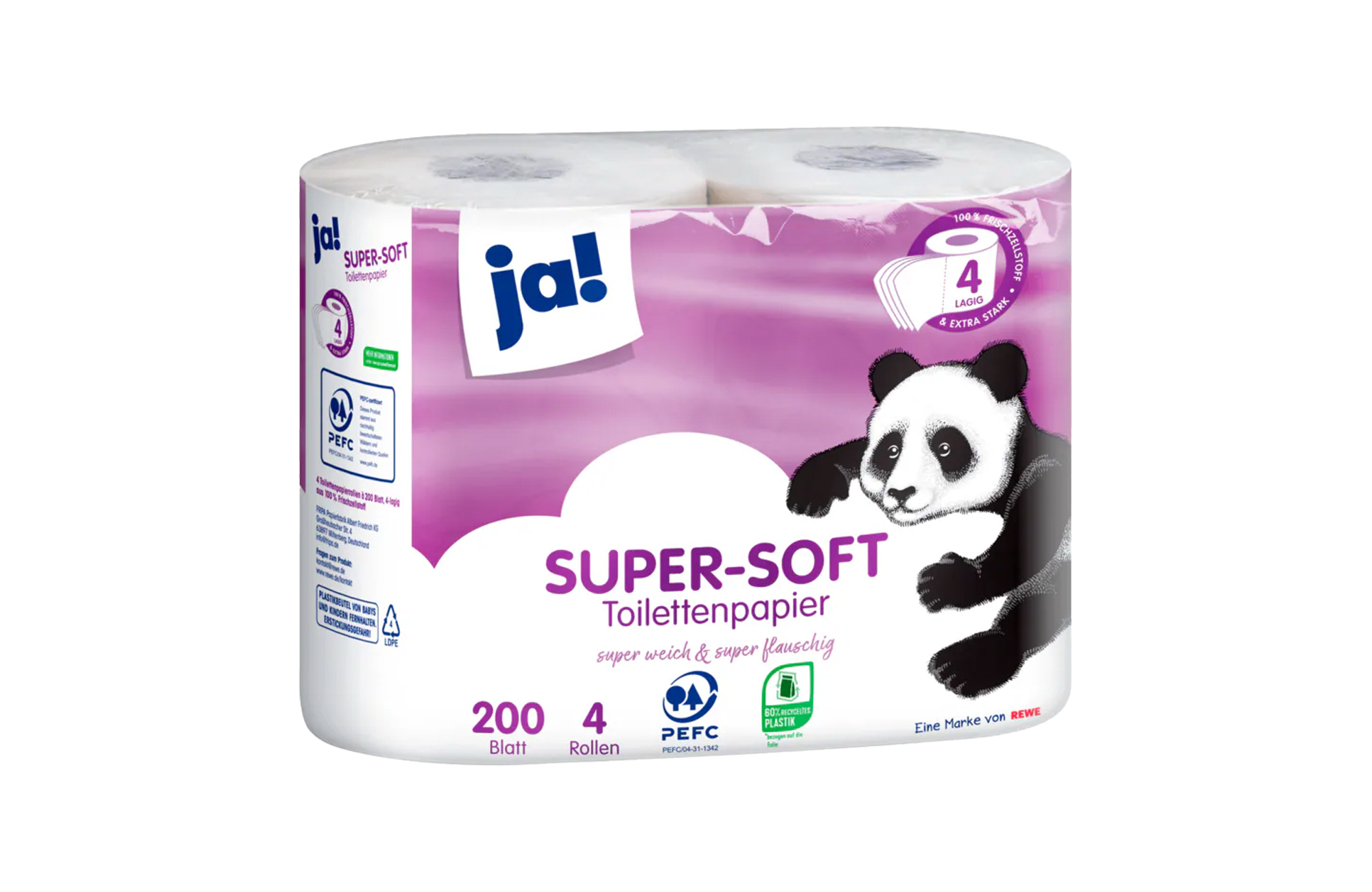 JA! Toilettenpapier 4LG 4x200BL