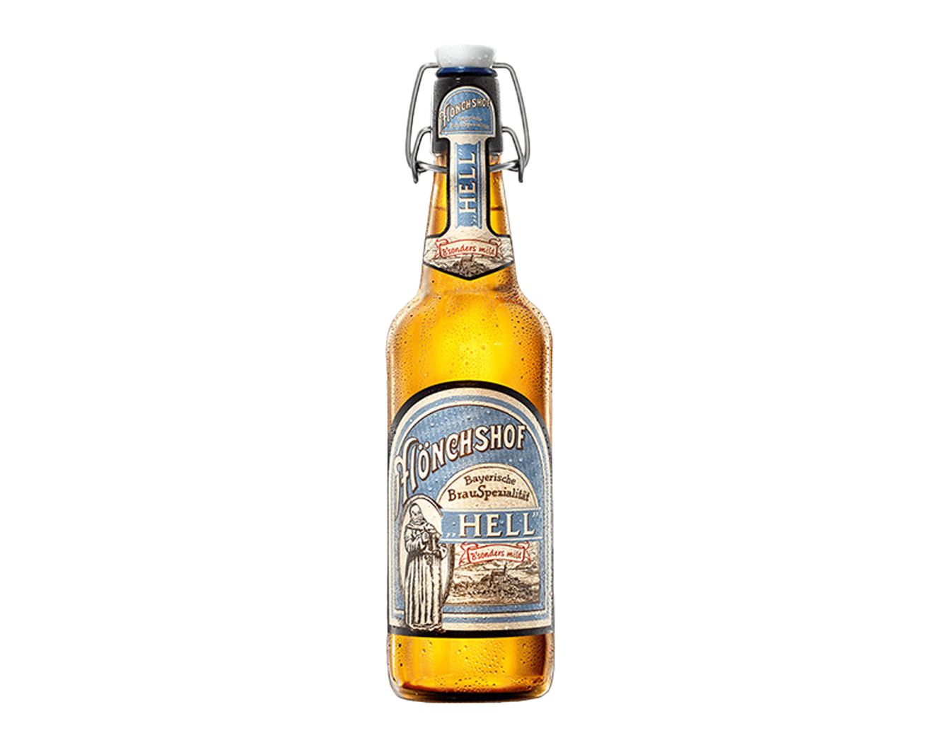 Mönchshof Bayerisch hell (Bügelver.) 20x0,5 L, 4,9 % alc Vol (Kiste)