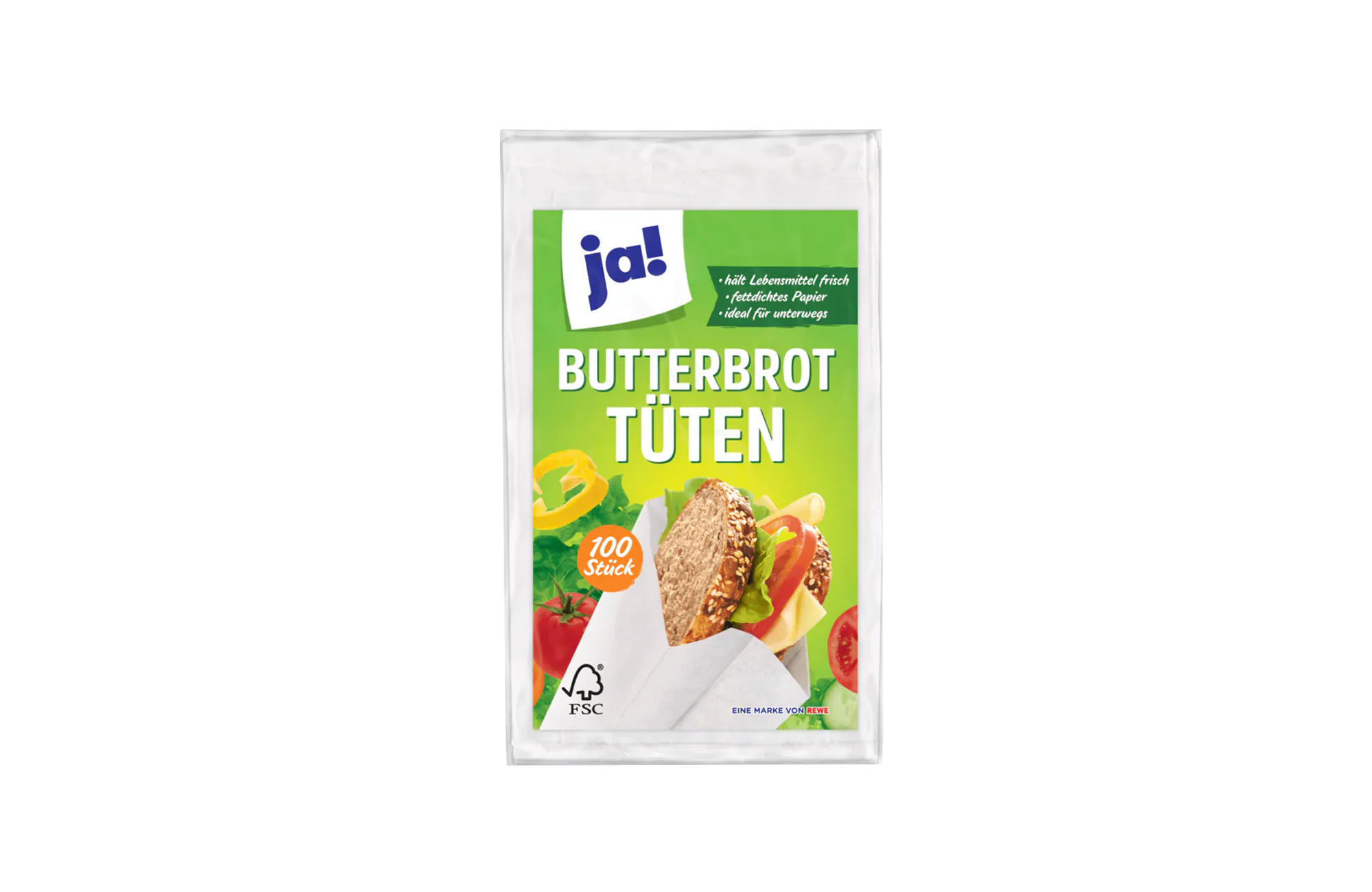 JA! Frühstückstüten 100 St. PK.