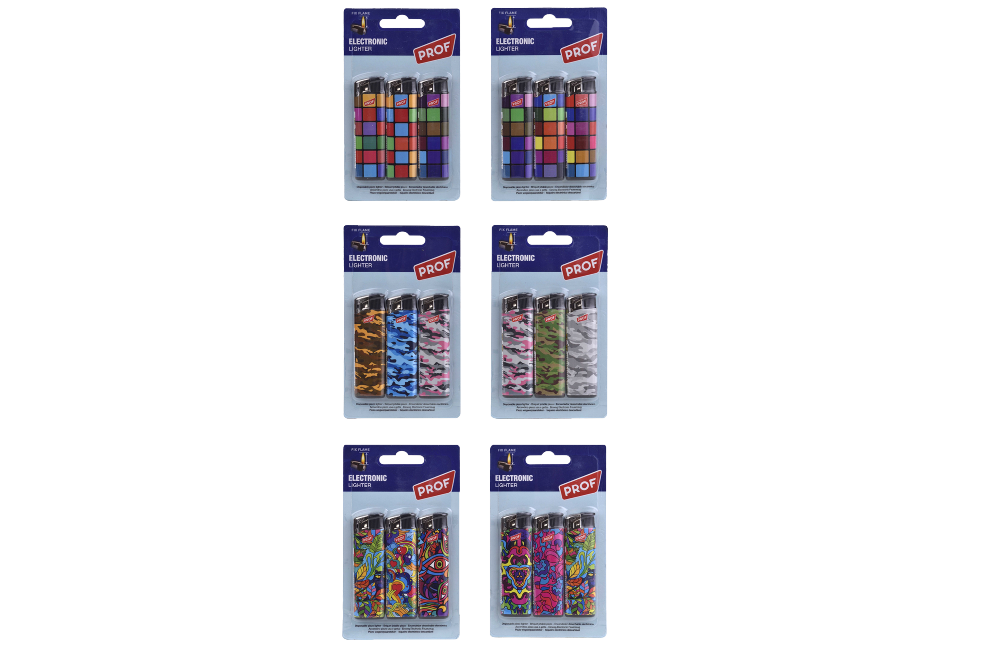 PROF MIX COLORS DESIGN ELECT LIGHTER 3PC